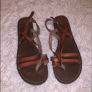 cute strappy brown sandals